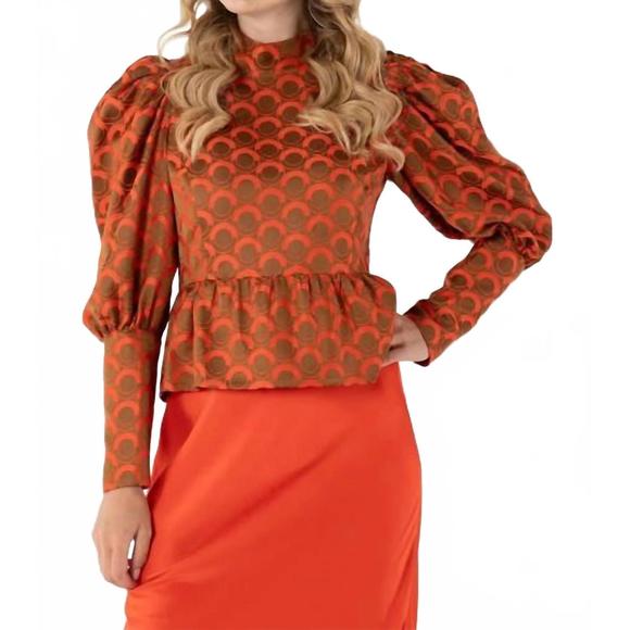 NEW EMILY MCCARTHY zoe top in tangerine mod